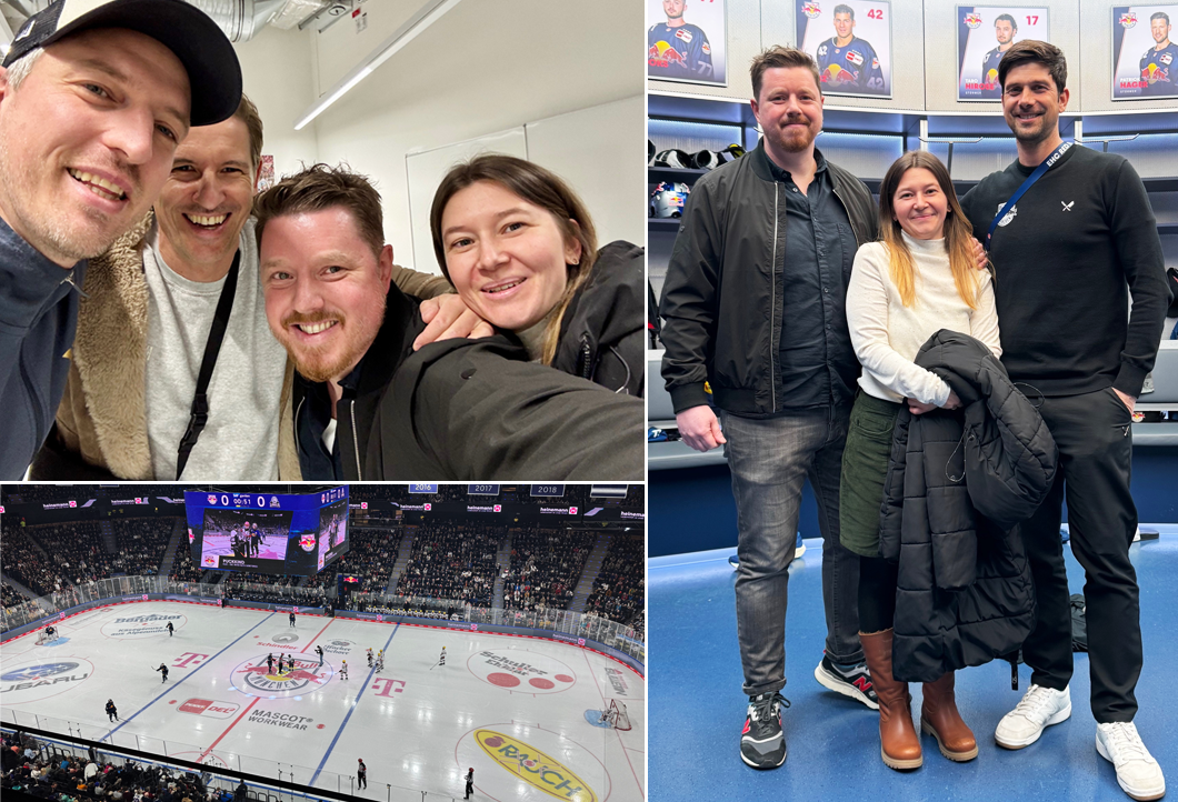 Mit Sky-Moderator Michael Leopold beim Eishockey! Mit Sky-Moderator Michael Leopold beim Eishockey!