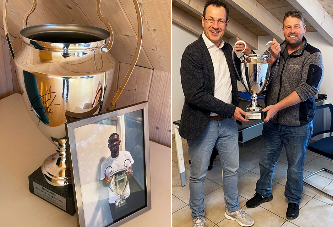 Pokal von David Alaba übergeben! Pokal von David Alaba übergeben!