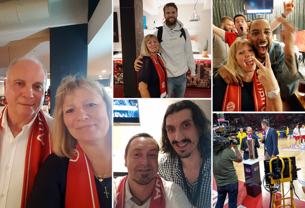 Uli Hoeneß beim FC Bayern Basketball-Triumph getroffen Uli Hoeneß beim FC Bayern Basketball-Triumph getroffen