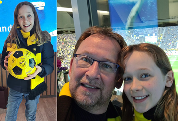 Unvergessliches Erlebnis: Charlotte und ihr Papa im BVB-Stadion! Unvergessliches Erlebnis: Charlotte und ihr Papa im BVB-Stadion!