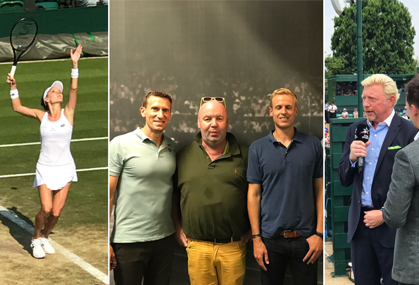 Ludger und die Sky-Moderatoren bei Wimbledon Ludger und die Sky-Moderatoren bei Wimbledon