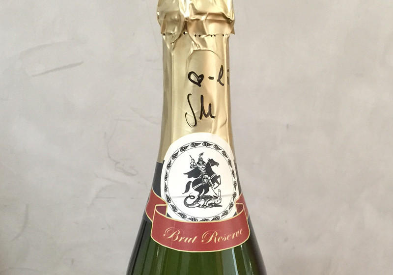  Signierter Champagner 