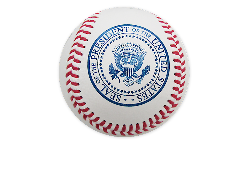 Mit Aufdruck „Seal of the President of the United States” zeigt einen Weißkopfseeadler