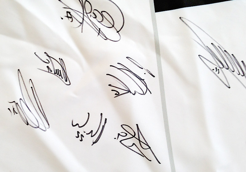 Auf dem DFB-Trikot haben Gomez, Podolski und Co. unterschrieben