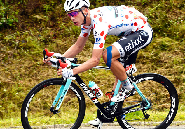 Tony Martin im gepunkteten Bergtrikot bei der Tour de France 2014
