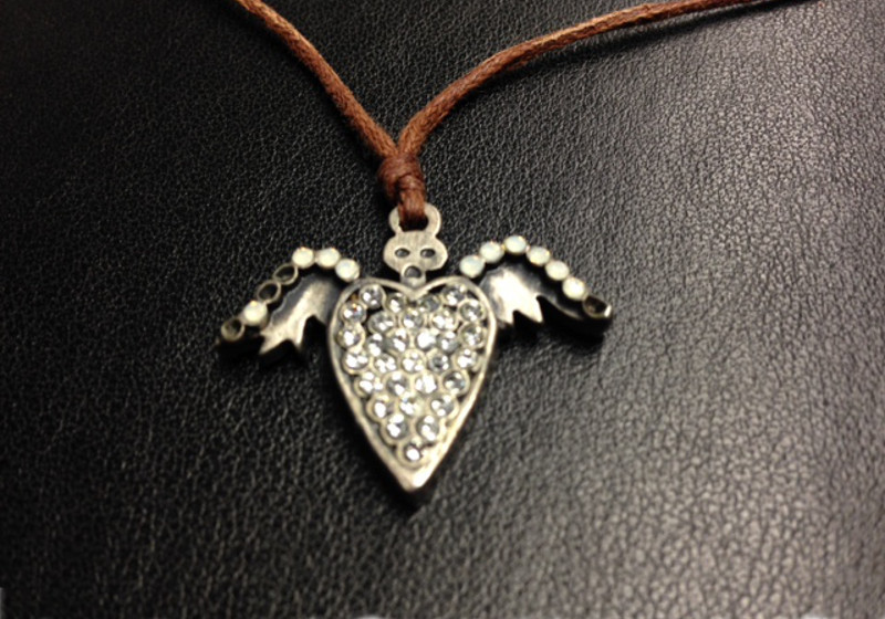  Herzkette mit Flügel 