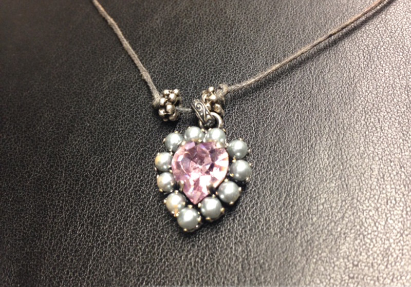  Sonjas rosa Herzkette 