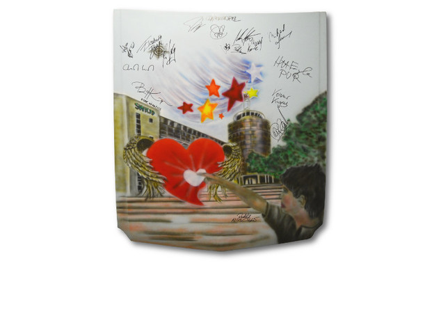 Original Mustang-Motorhaube mit Airbrush