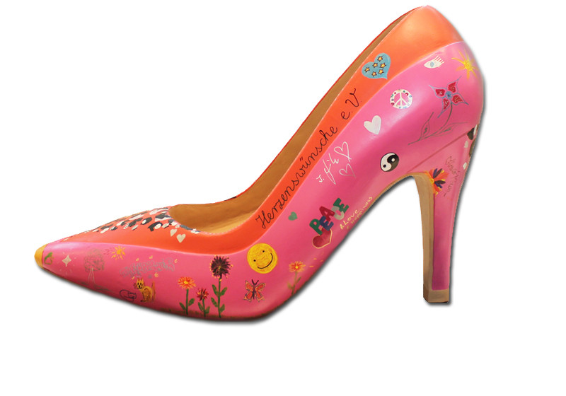  Handbemalter Riesen-Pumps 