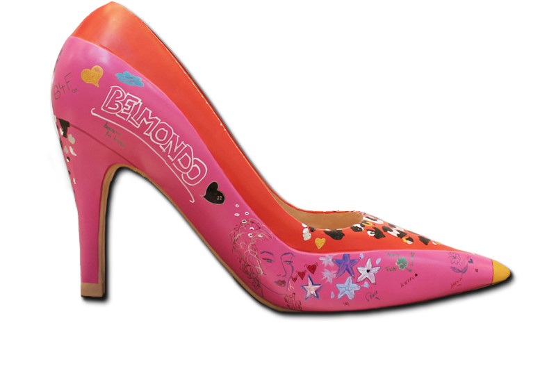  Handbemalter Riesen-Pumps 