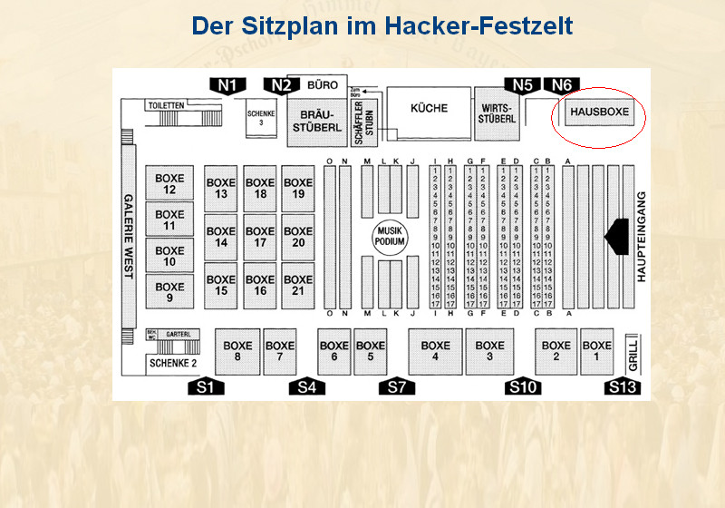  Tisch im Hacker-Festzelt 