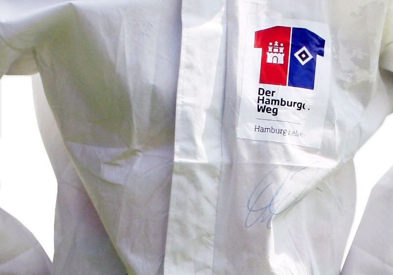 Signierter Maler-Anzug des Hamburger SV