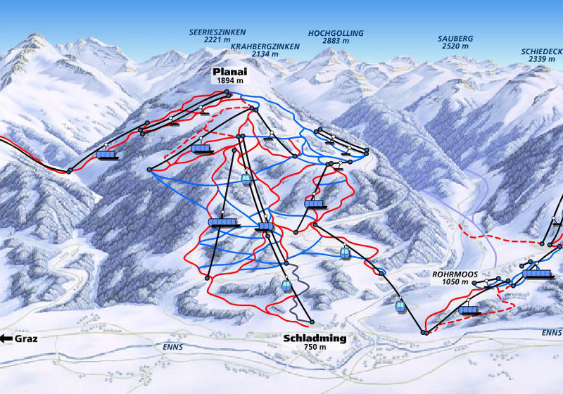 Das Pistennetz für Anfänger und Profis