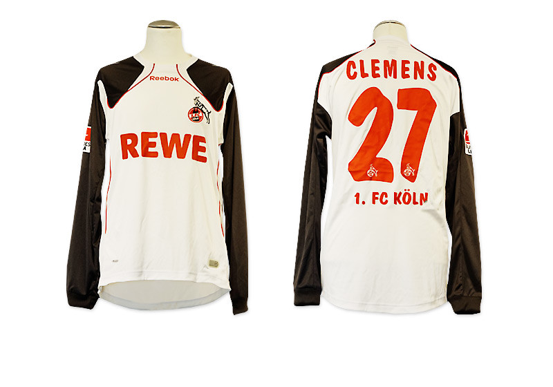 Trikot des 1. FC Köln mit der Beflockung von Christian Clemens