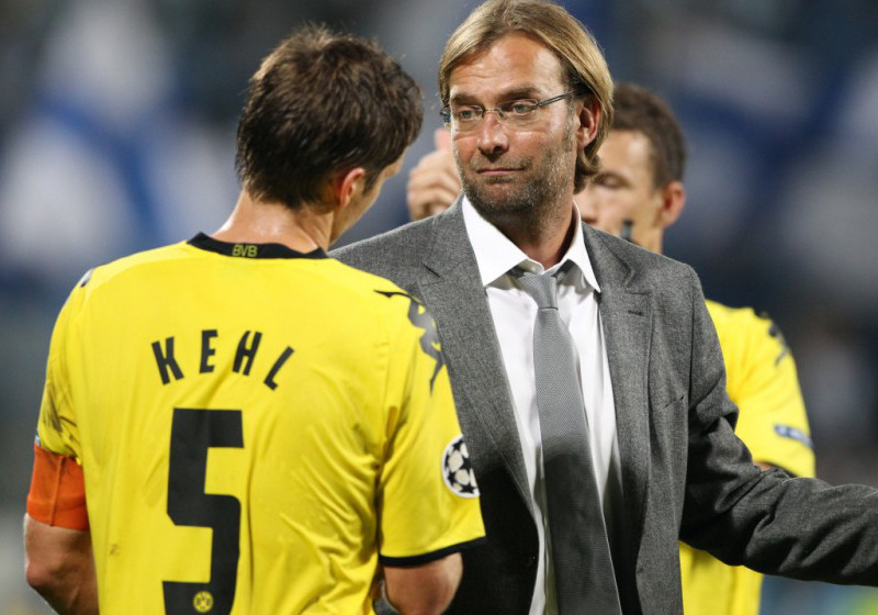 BVB-Kapitän Sebastian Kehl und Trainer Jürgen Klopp