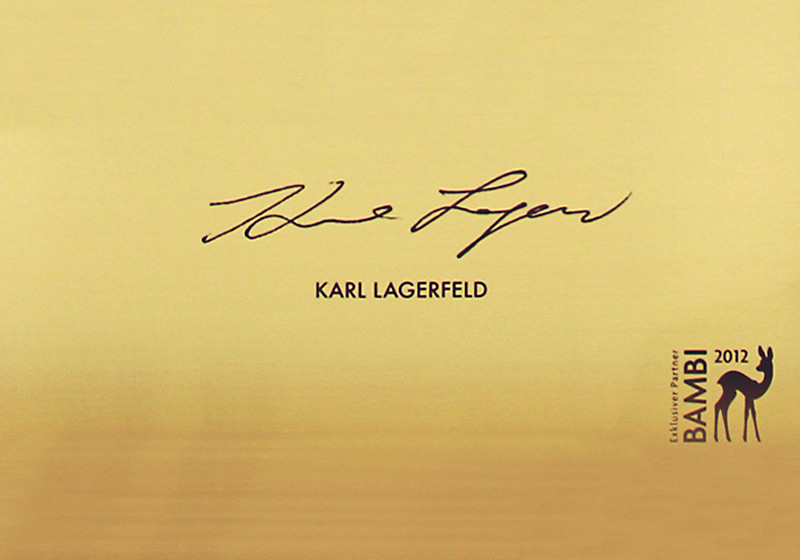  Messingtafel Lagerfeld 