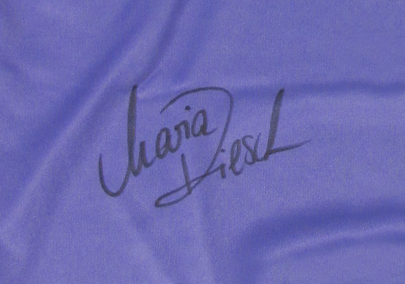 Signierte Startnummer 18 von Maria Höfl-Riesch