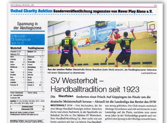 Sonderveröffentlichung in der HANDBALLWOCHE