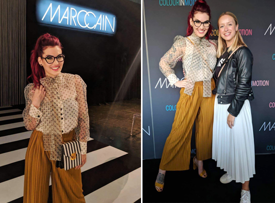 Sara bei der Marc Cain-Show