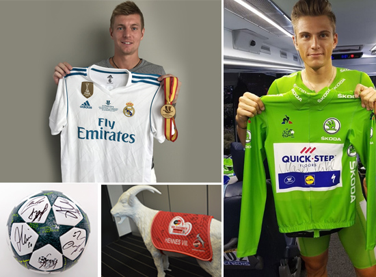 Sportliche Auktionen mit Toni Kroos, Marcel Kittel uvm.