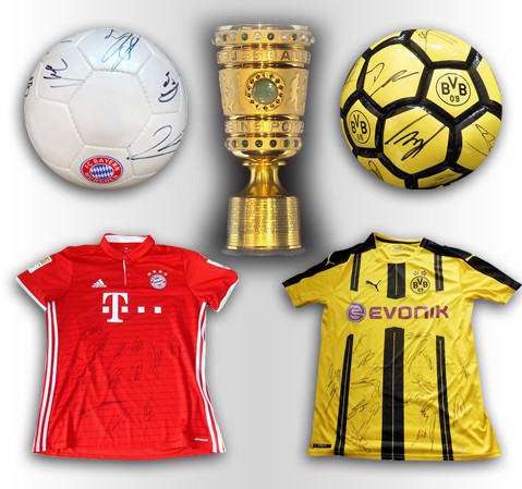Nach BVB-Sieg über die Bayern: Teamsignierte Trikots und Bälle unter dem Hammer  Nach BVB-Sieg über die Bayern: Teamsignierte Trikots und Bälle unter dem Hammer