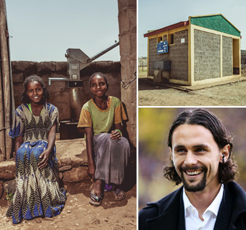 Mädchen in Äthiopien und Neven Subotic Mädchen in Äthiopien und Neven Subotic