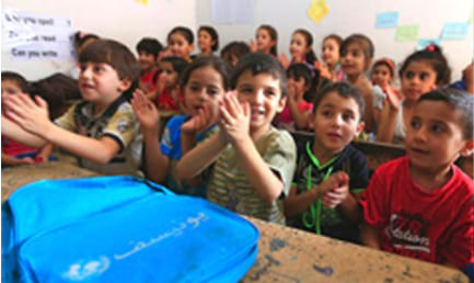 Syrian children supported by UNICEF Syrian children supported by UNICEF