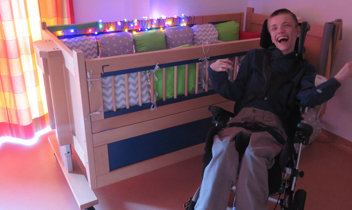 Stefan and his new therapy bed