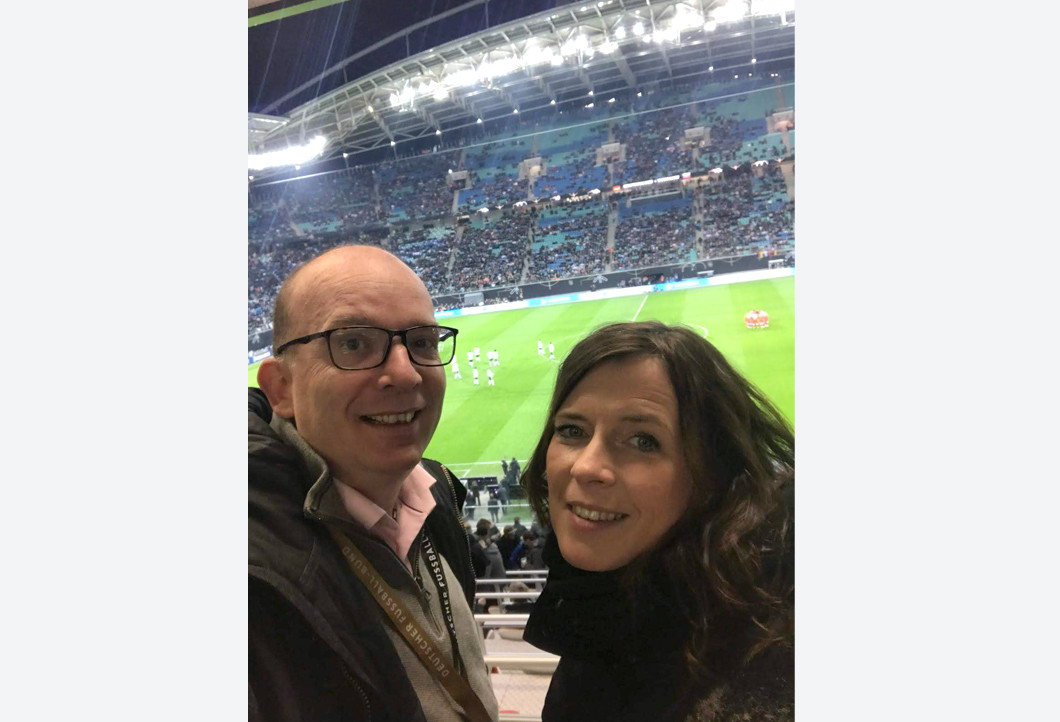 Thomas und Wenke beim Länderspiel Thomas und Wenke beim Länderspiel