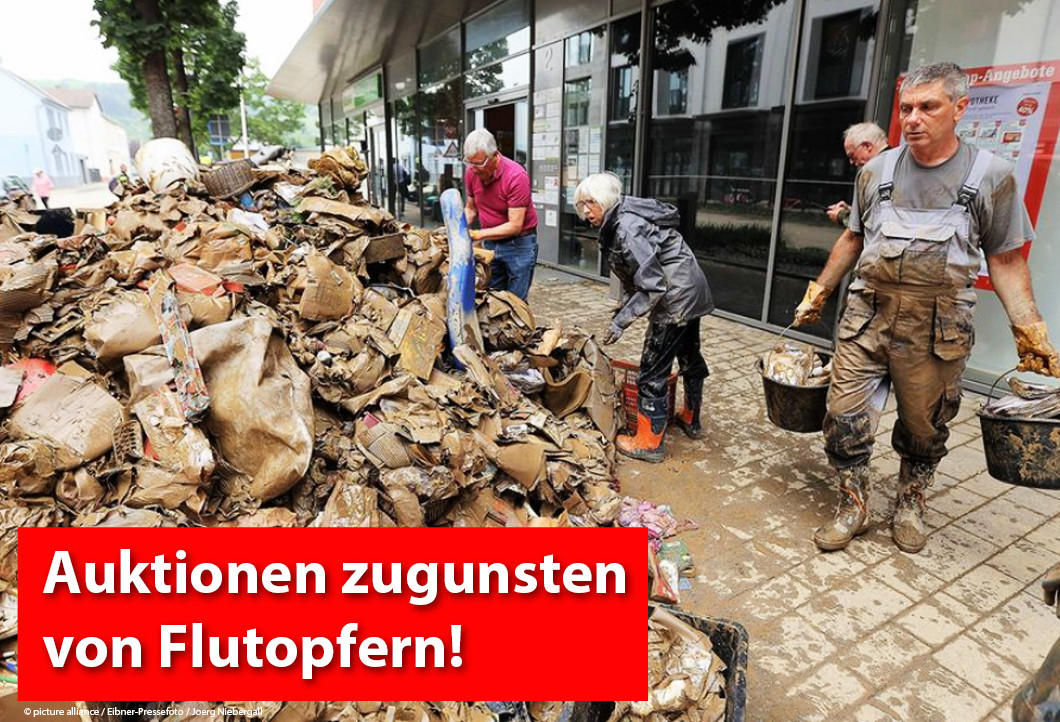 Mit Auktionen den Hochwasseropfern helfen! Mit Auktionen den Hochwasseropfern helfen!