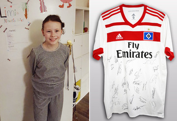 Das HSV-Trikot brachte einen tollen Erlös für Mia-Marie Das HSV-Trikot brachte einen tollen Erlös für Mia-Marie