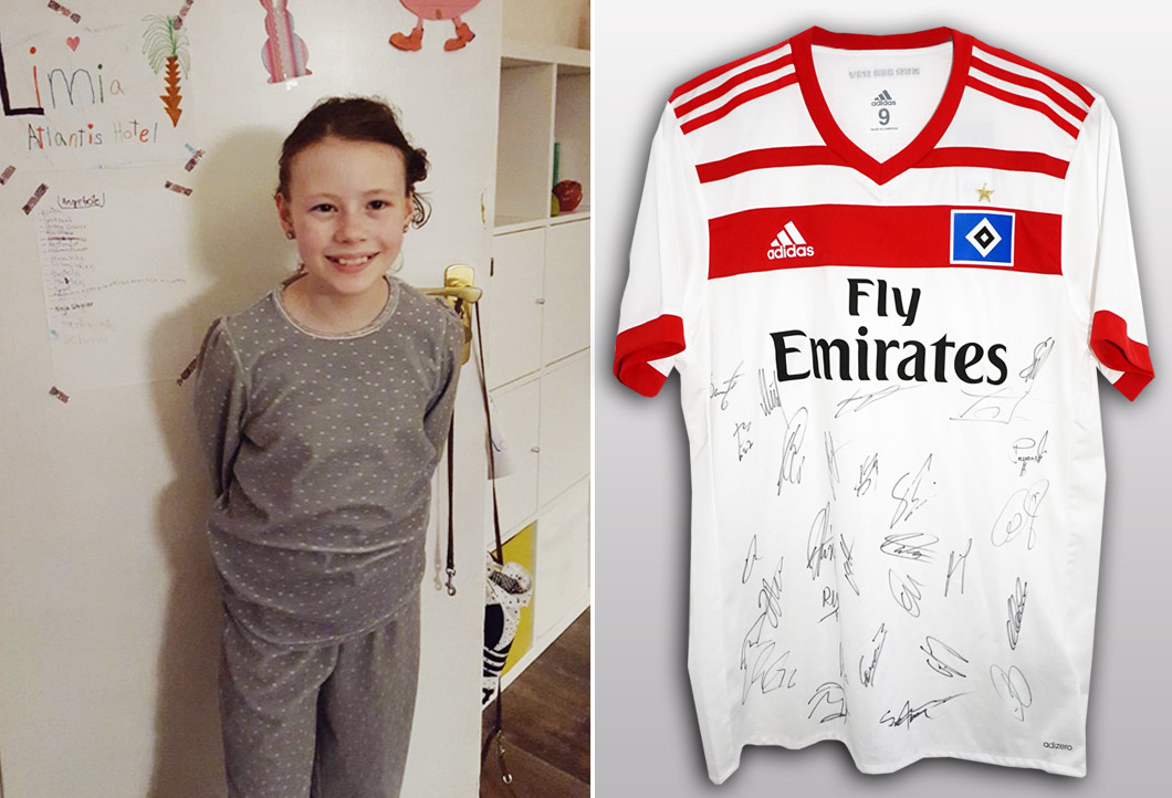 Das HSV-Trikot brachte einen tollen Erlös für Mia-Marie Das HSV-Trikot brachte einen tollen Erlös für Mia-Marie