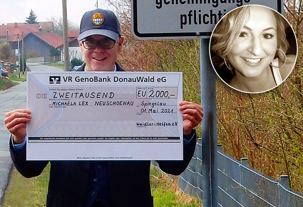 Waidler-helfen e.V. übergibt Spende an chronisch kranke Frau Waidler-helfen e.V. übergibt Spende an chronisch kranke Frau
