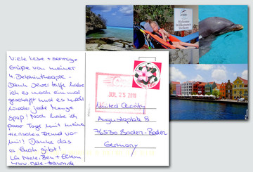 Die Postkarte von Nele und ihrer Familie