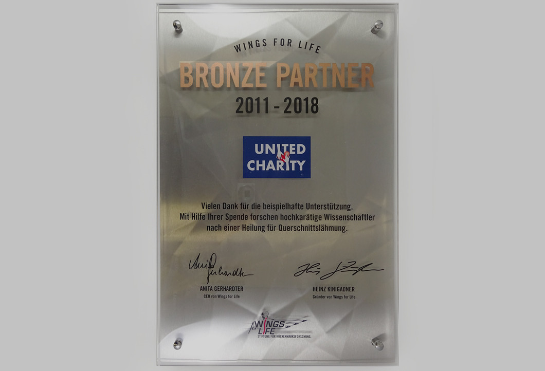 Wir sind Bronze-Partner von Wings for Life! Wir sind Bronze-Partner von Wings for Life!