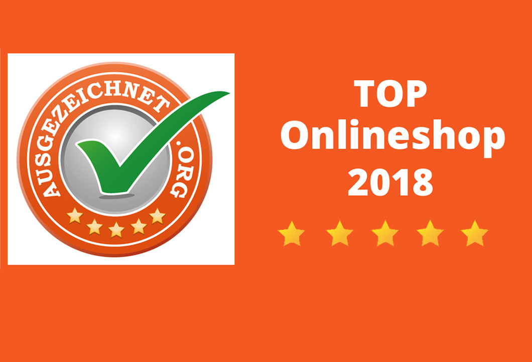 Wir sind TOP ONLINESHOP 2018! Wir sind TOP ONLINESHOP 2018!